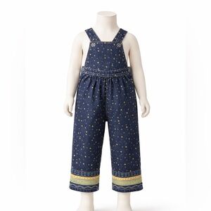 Vintage Gymboree Denim Overalls Floral Embroidered Y2K Baby 18-24M Girls